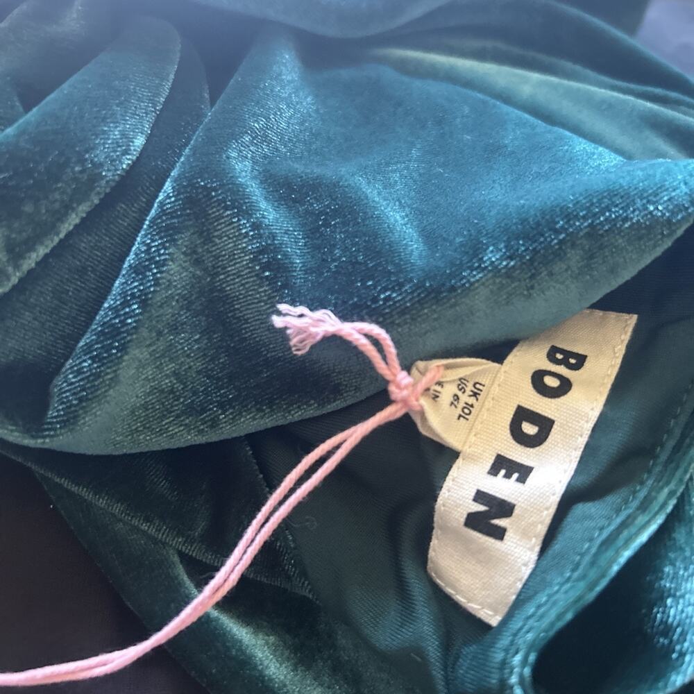 Boden Tilda Velvet Midi Dress Botanical Garden Size 6 LONG - Picture 5 of 5